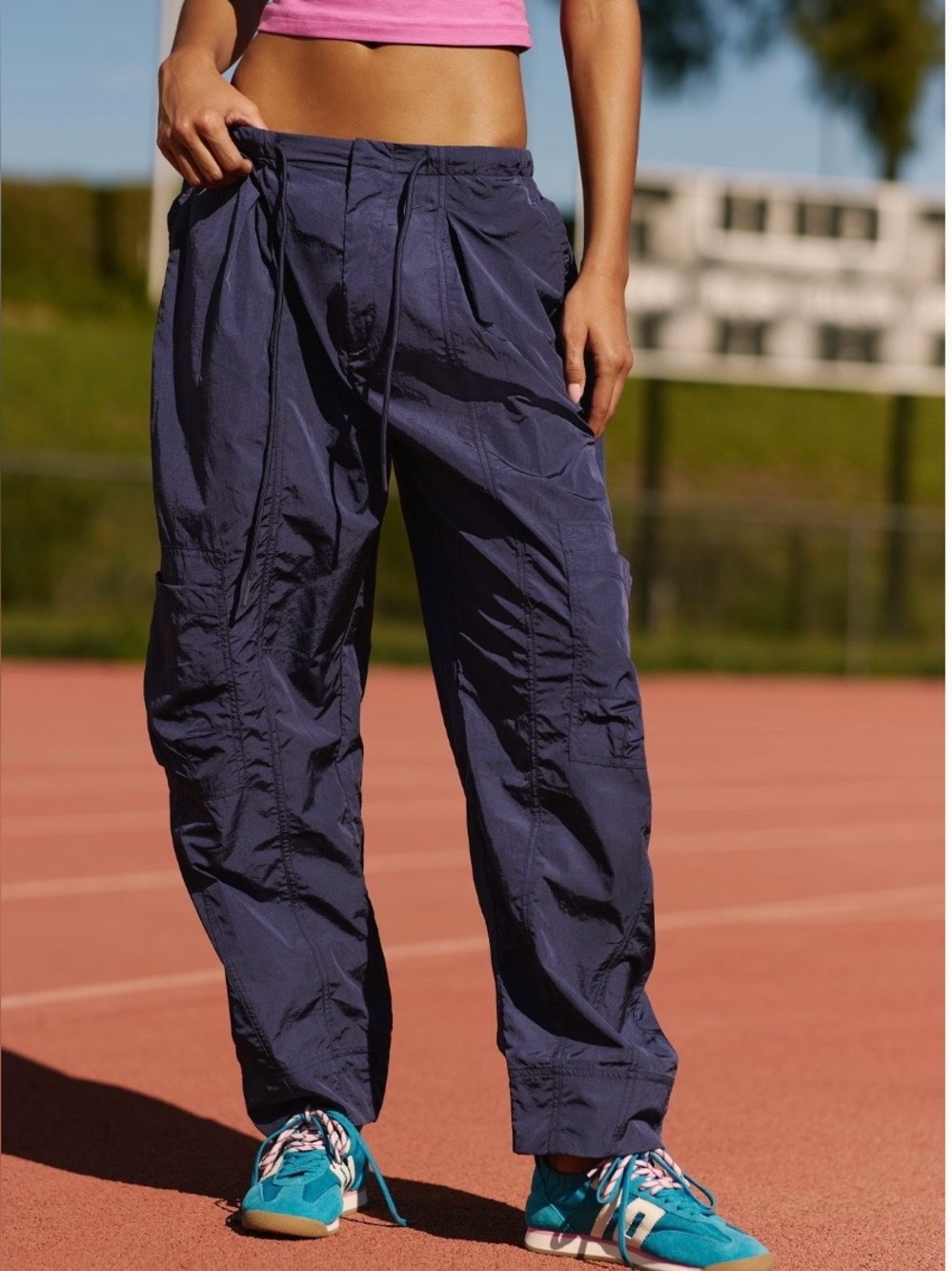 Daily Practice tapered drawstring parachute pants
